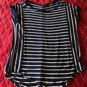 Cable & Gauge Navy & White Striped Top